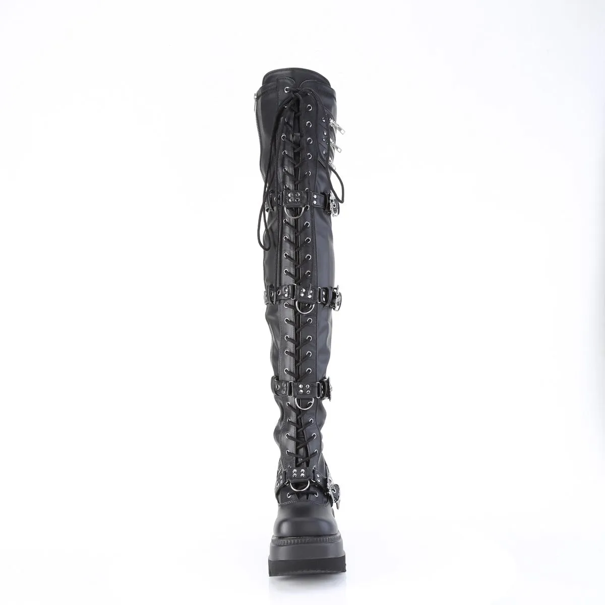 SHAKER-420 Black Stretch Vegan Leather