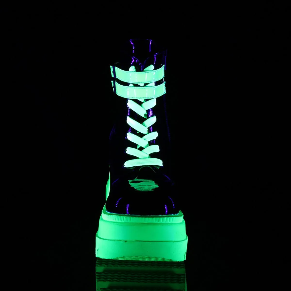 SHAKER-52 Black Patent -UV Neon Green