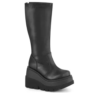 SHAKER-65WC Black Stretch Vegan Leather