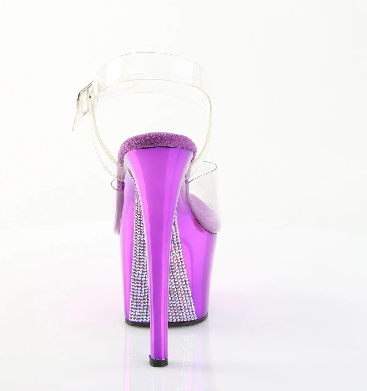 SKY-308CHRS Clear/Purple Chrome-AB RS Platform Shoes