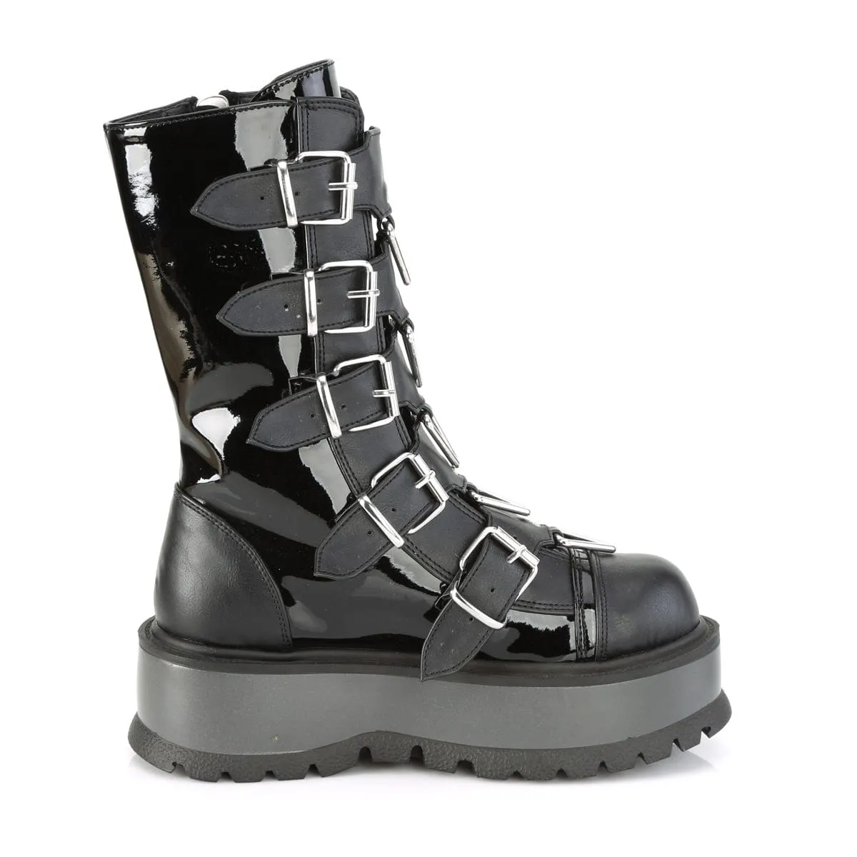 SLACKER-160 Black Patent -Vegan Leather