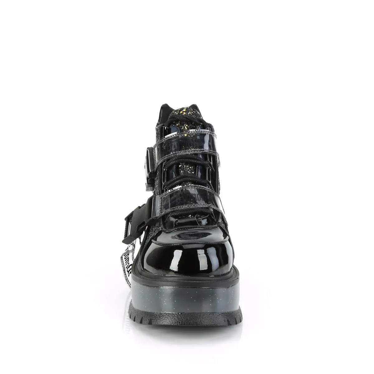 SLACKER-50 Black Patent-Black Multi Glitter