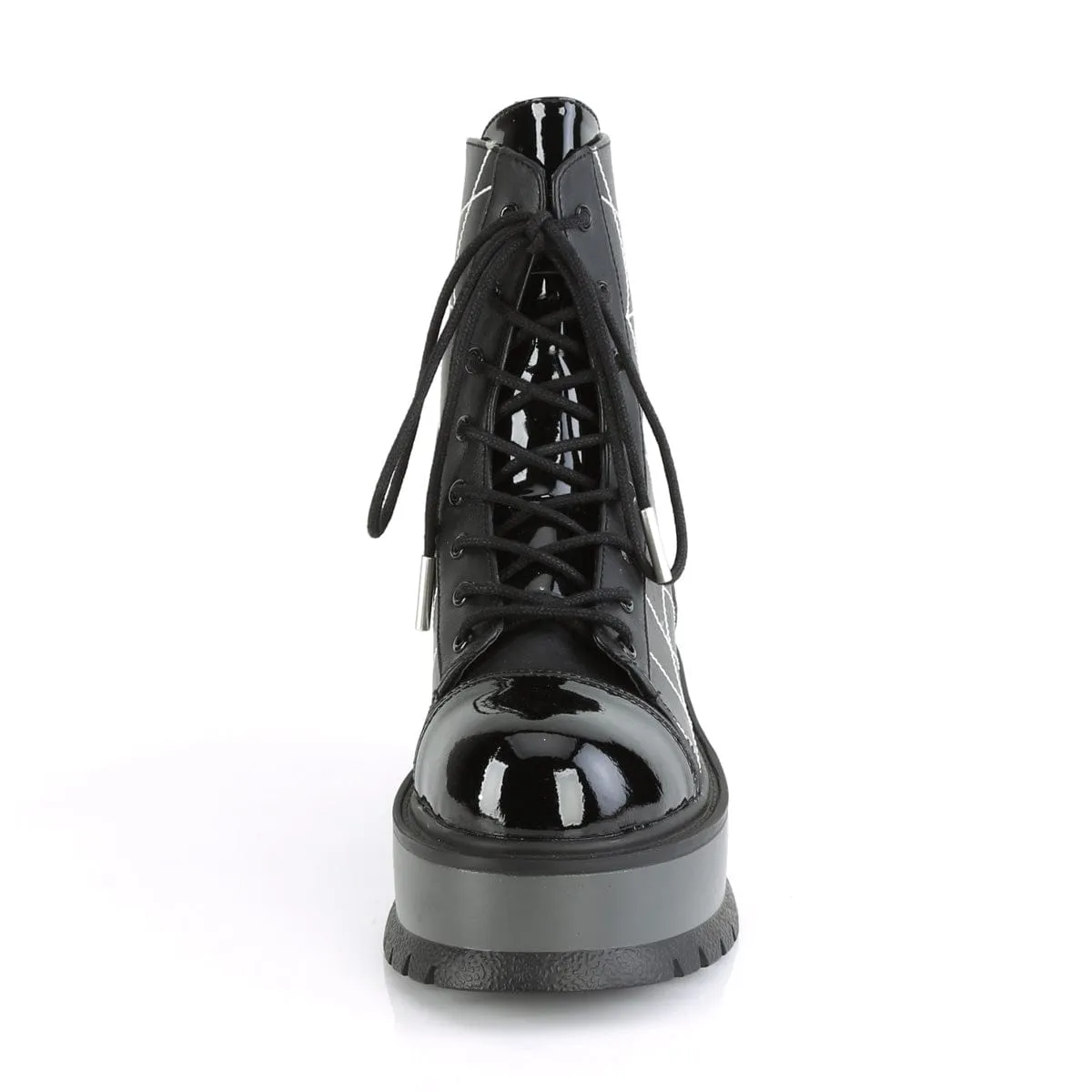 SLACKER-88 Black Vegan Leather- Patent