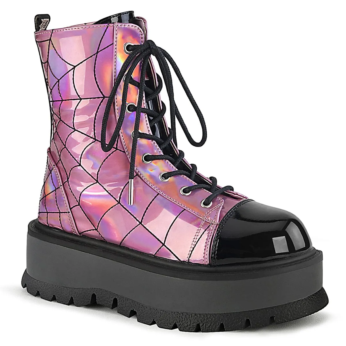 SLACKER-88 Pink Hologram-Black Patent