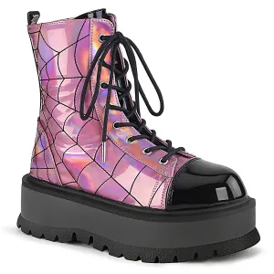 SLACKER-88 Pink Hologram-Black Patent