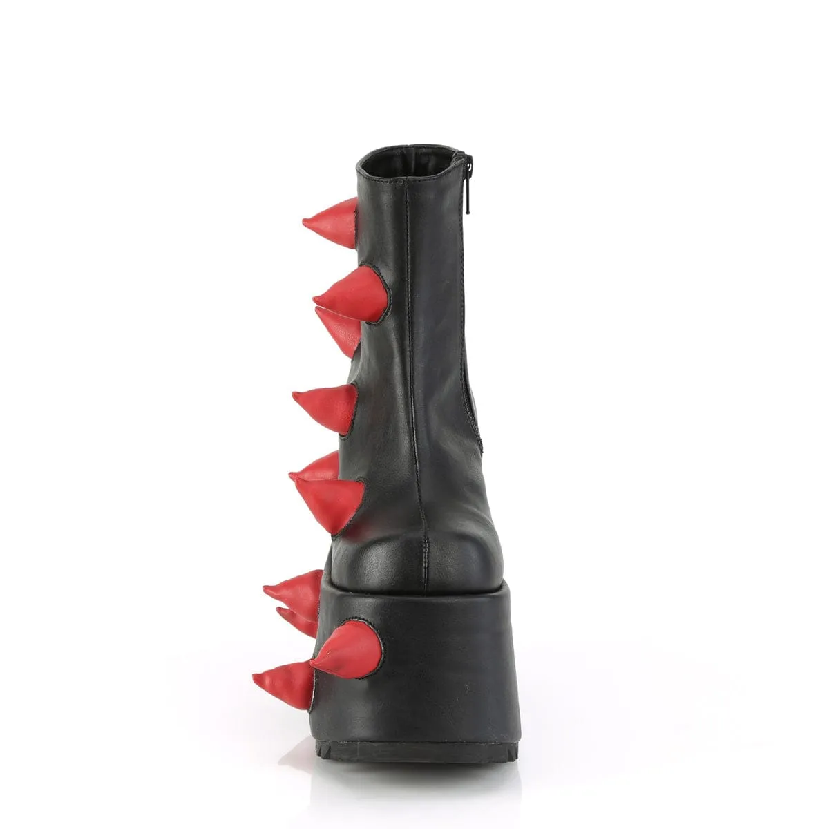 SLAY-77 Black-Red Vegan Leather