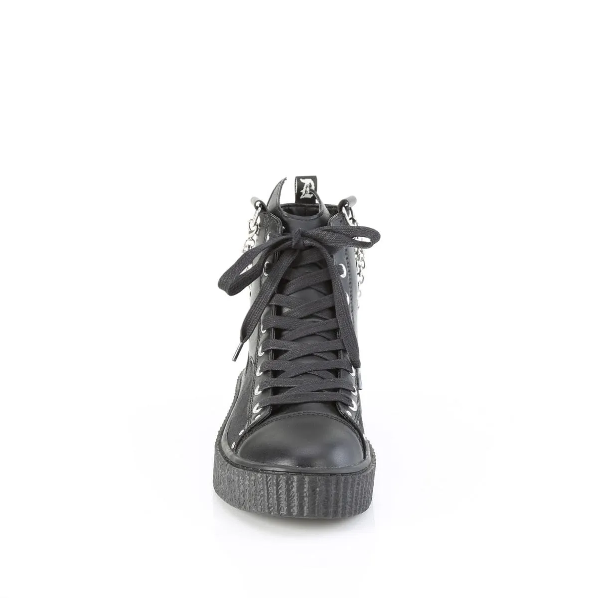 SNEEKER-230 Black Canvas-Vegan Leather