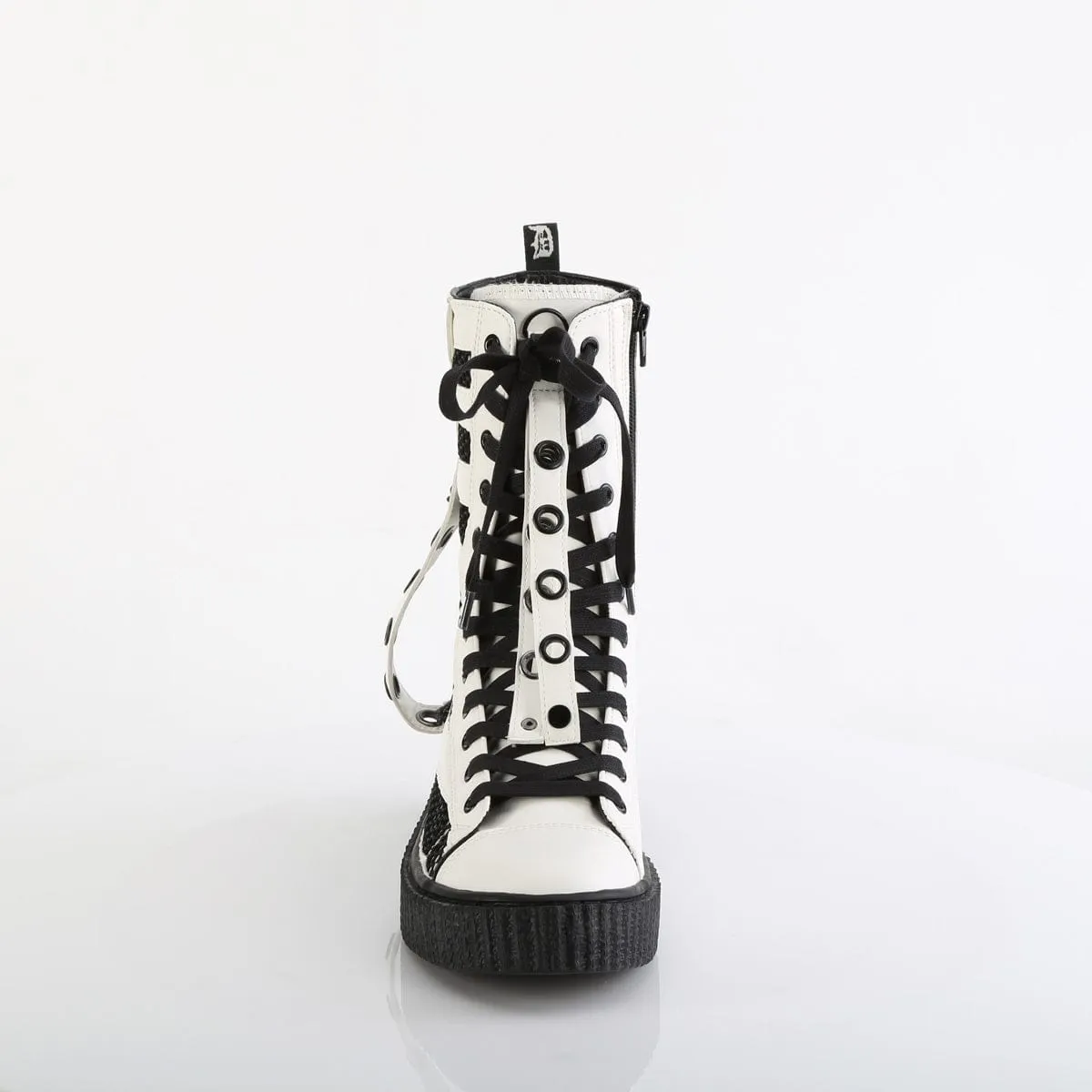 SNEEKER-325 White Vegan Leather-Fishnet