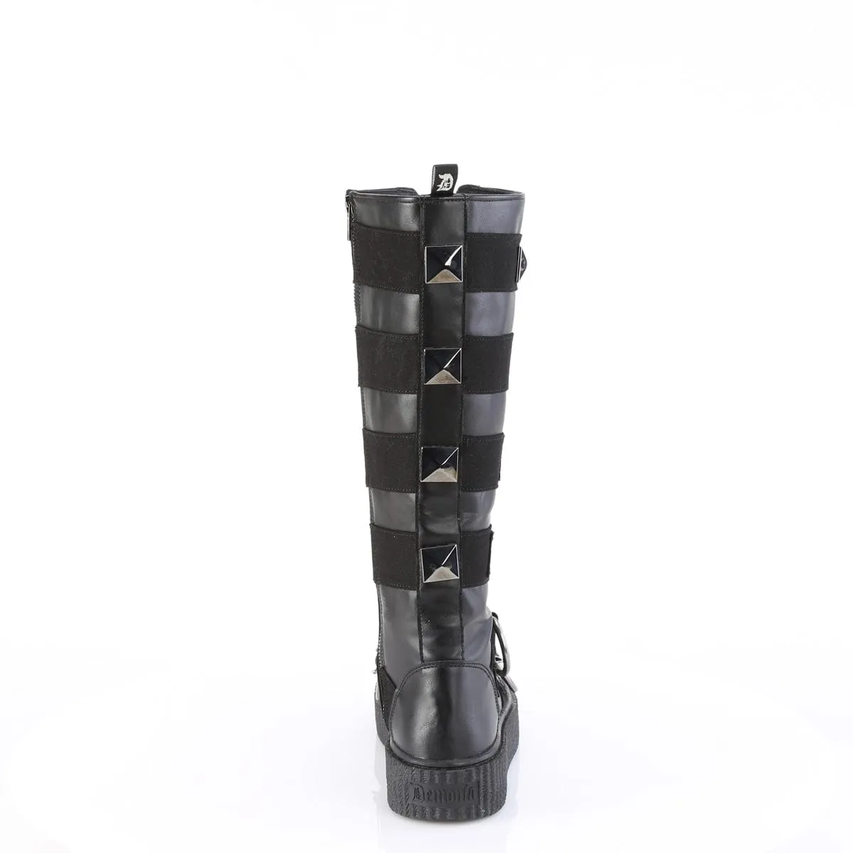 SNEEKER-405 Black Vegan Leather-Canvas