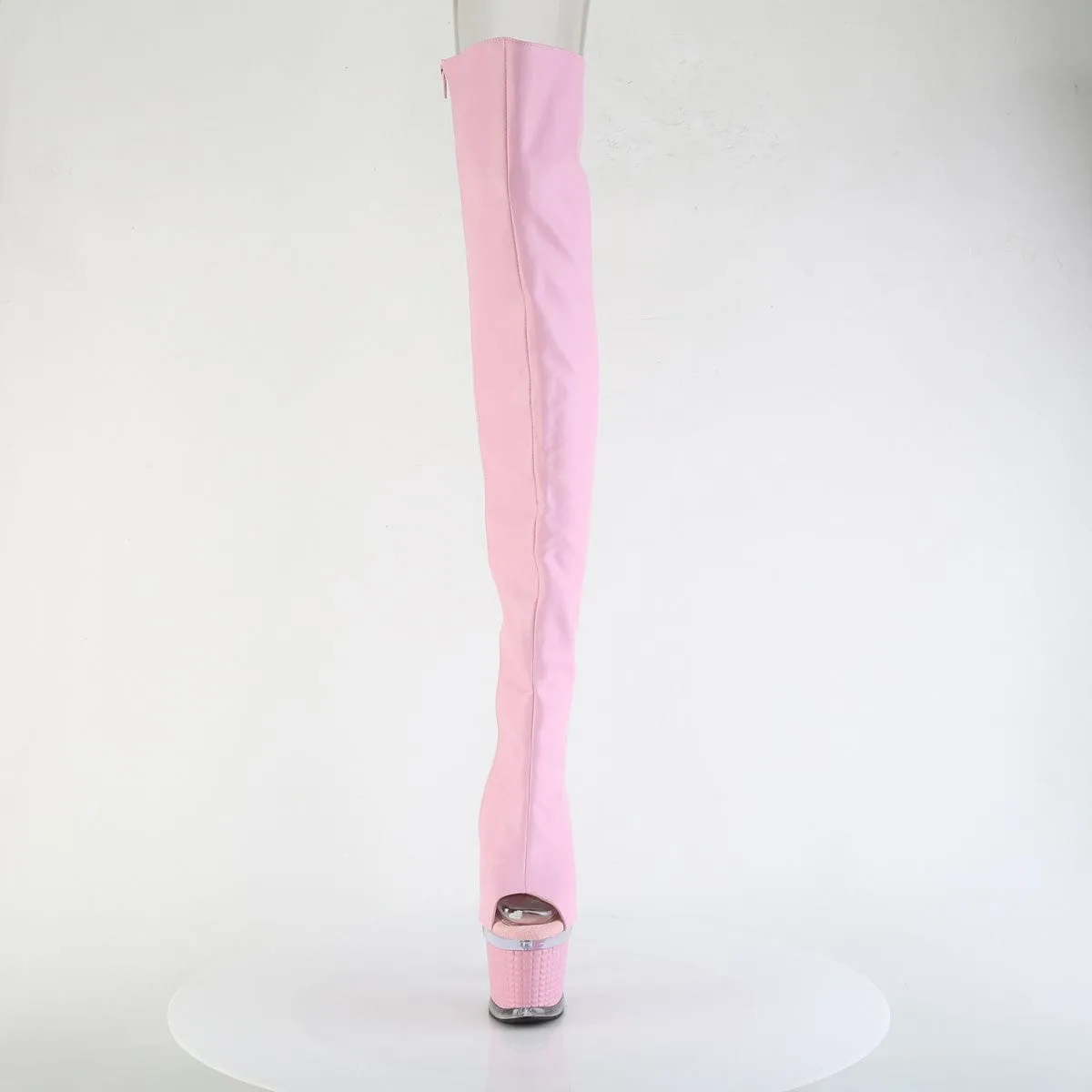 SPECTATOR-3030 Baby Pink Faux Leather/Clear-Baby Pink Ma