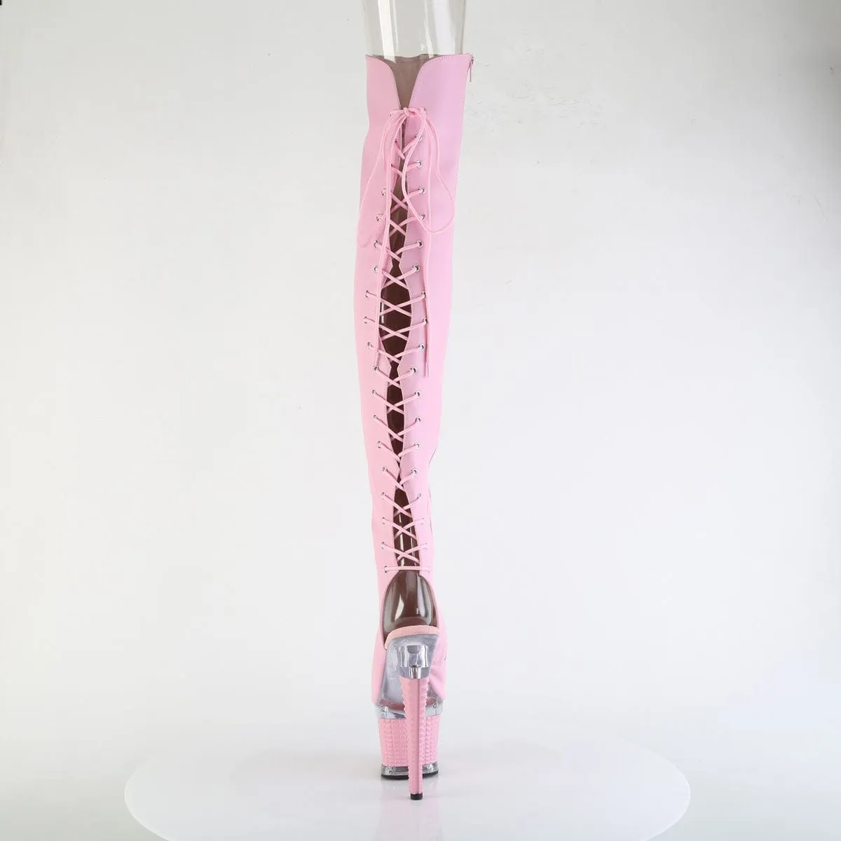 SPECTATOR-3030 Baby Pink Faux Leather/Clear-Baby Pink Ma