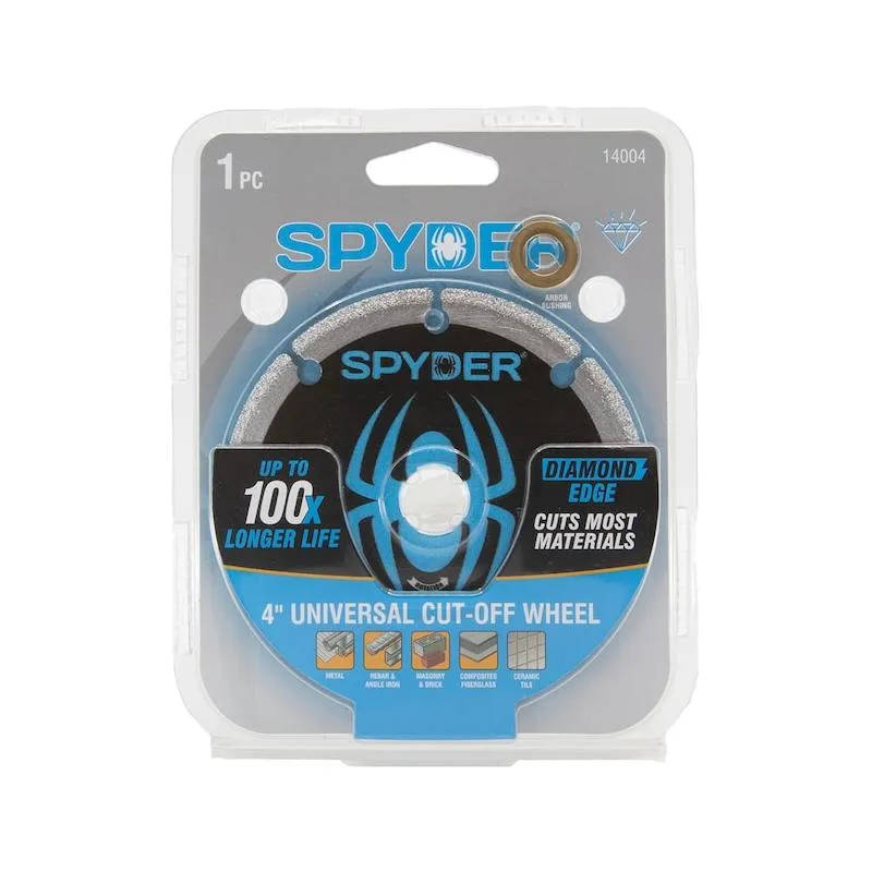 Spyder 14004 Diamond Cut-Off Wheel, 4"    bushing 1/4"