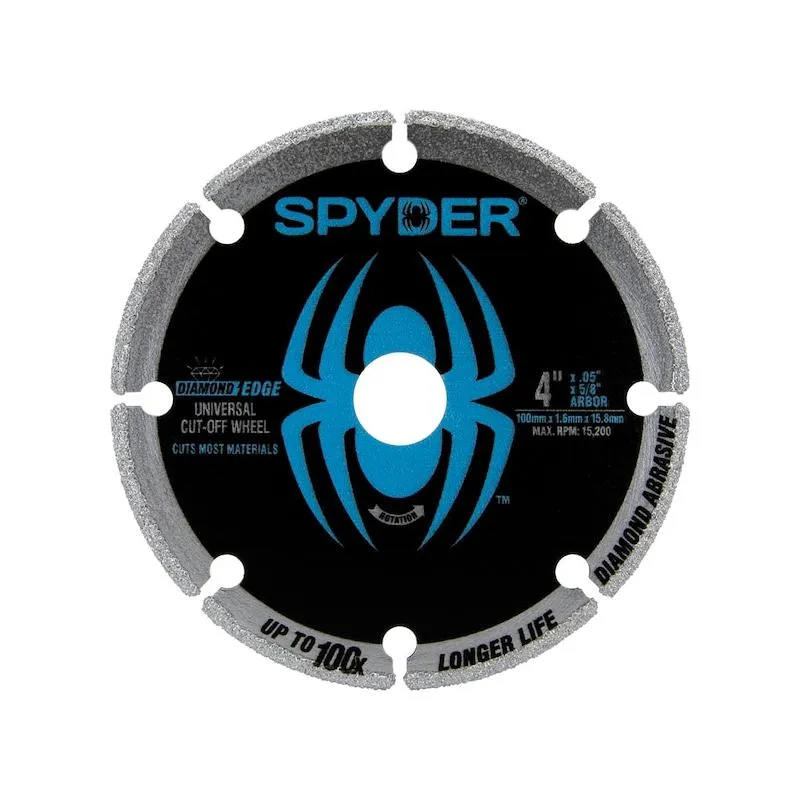 Spyder 14004 Diamond Cut-Off Wheel, 4"    bushing 1/4"