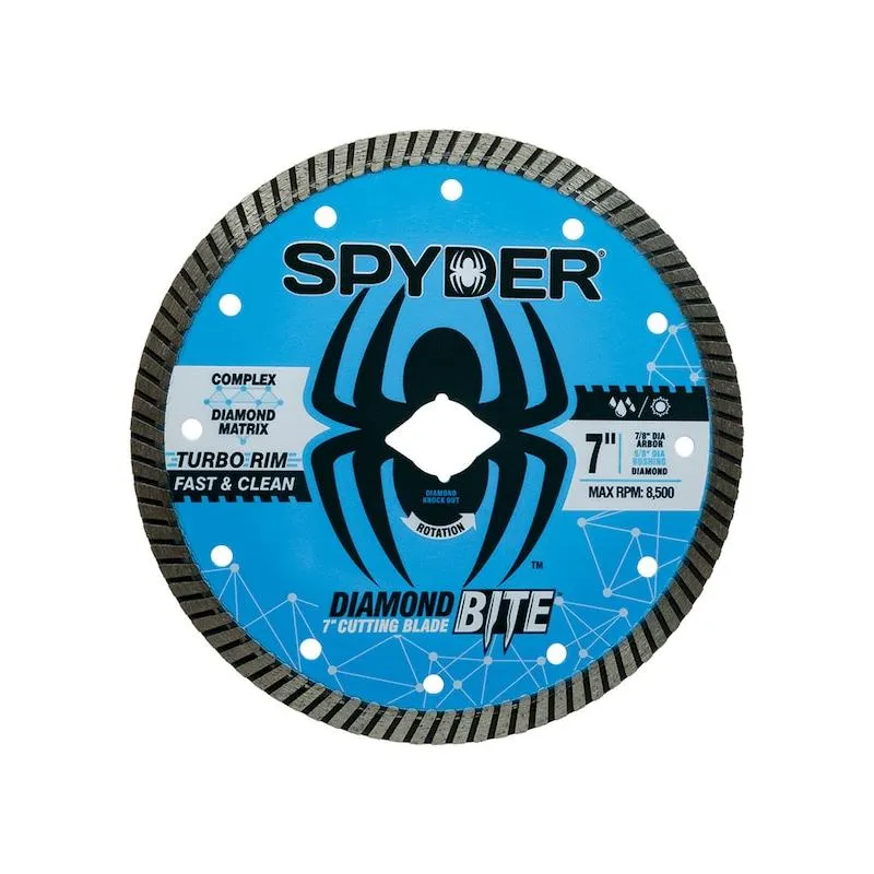 Spyder 14117 Masonry Cutting Wheel, Cont. Turbo, 7 Inch