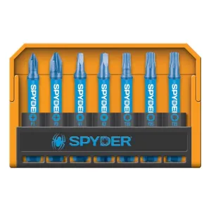 Spyder 19027 Hex/Phillips/Square/TORX 1/4 in x 1 in Impact Bit Set 8 Piece