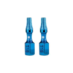 Spyder 19040 Mach-Blue T15 1/4-in x 1-in TORX Impact Driver Bit 2 Piece