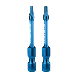 Spyder 19051 Mach-Blue T10 1/4-in x 2-in TORX Impact Driver Bit 2 Piece