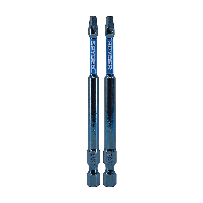 Spyder 19058 Square 1/4-in x 3-1/2-in SQ2 Impact Driver Bit (2-Piece)