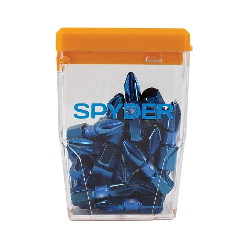 Spyder 19072 PH2 1/4-in x 1-in Phillips Impact Driver Bit 25 Piece