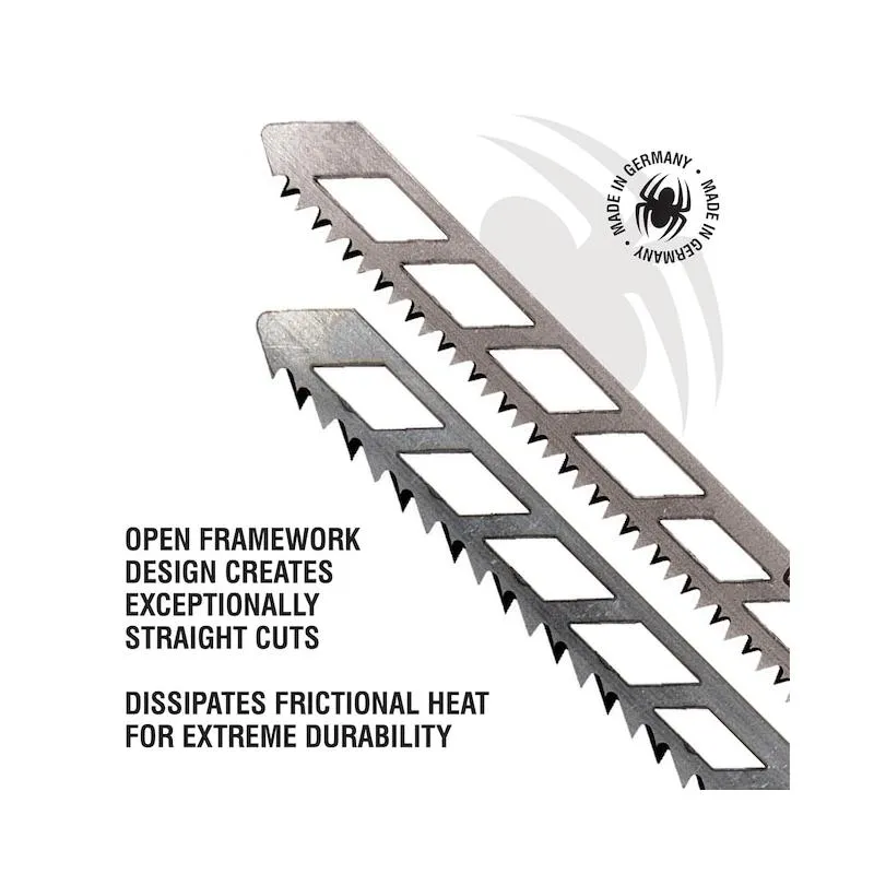 Spyder 300090 Bi-Metal Single-Sided T-Shank Jig Saw Blade Set 10Pc.