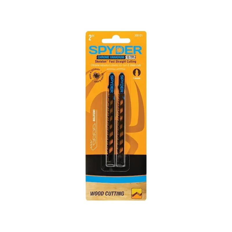 Spyder 300101 Skeleton 4-in 10 TPI T-shank Chrome/Vanadium Blade 2Pc