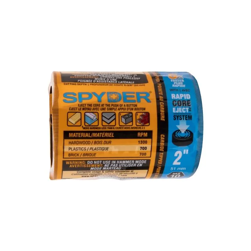 Spyder 600022CF 2 Inch Tungsten Carbide Tipped Hole Saw