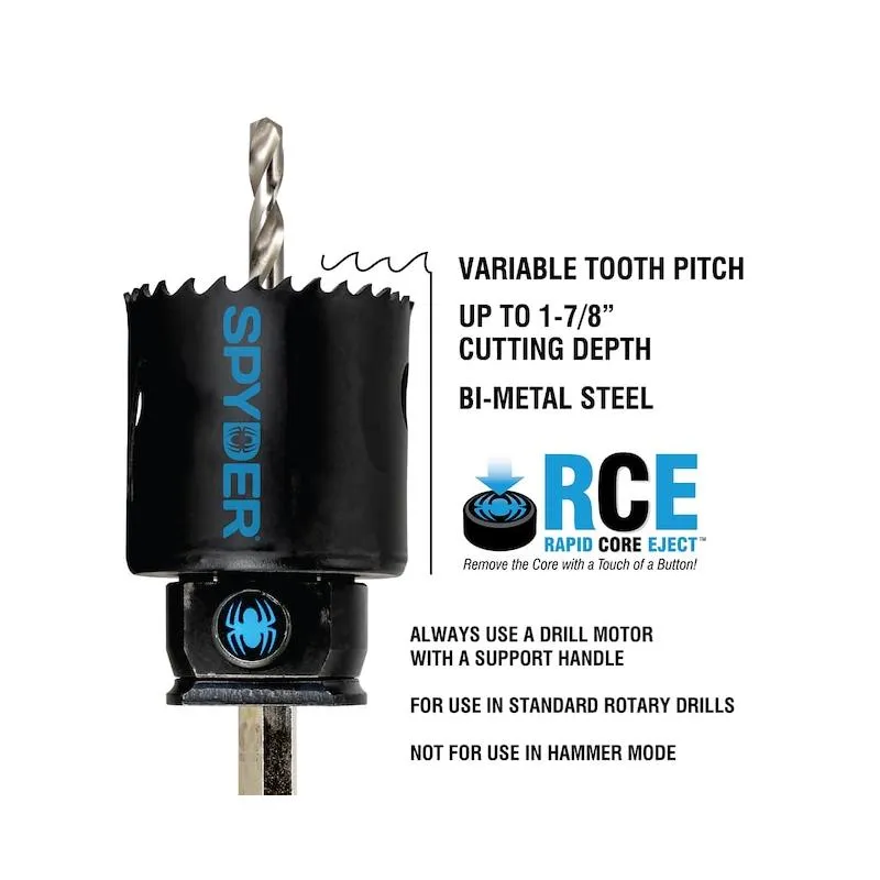 Spyder 600101CF RCE HOLE SAW, BI-METAL,4 Inch
