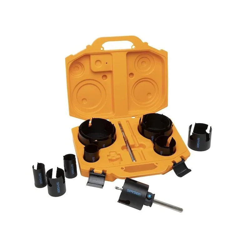 Spyder 600880 14pc Tungsten Carbide Tipped (TCT), Wood/Masonry Hole Saw Set