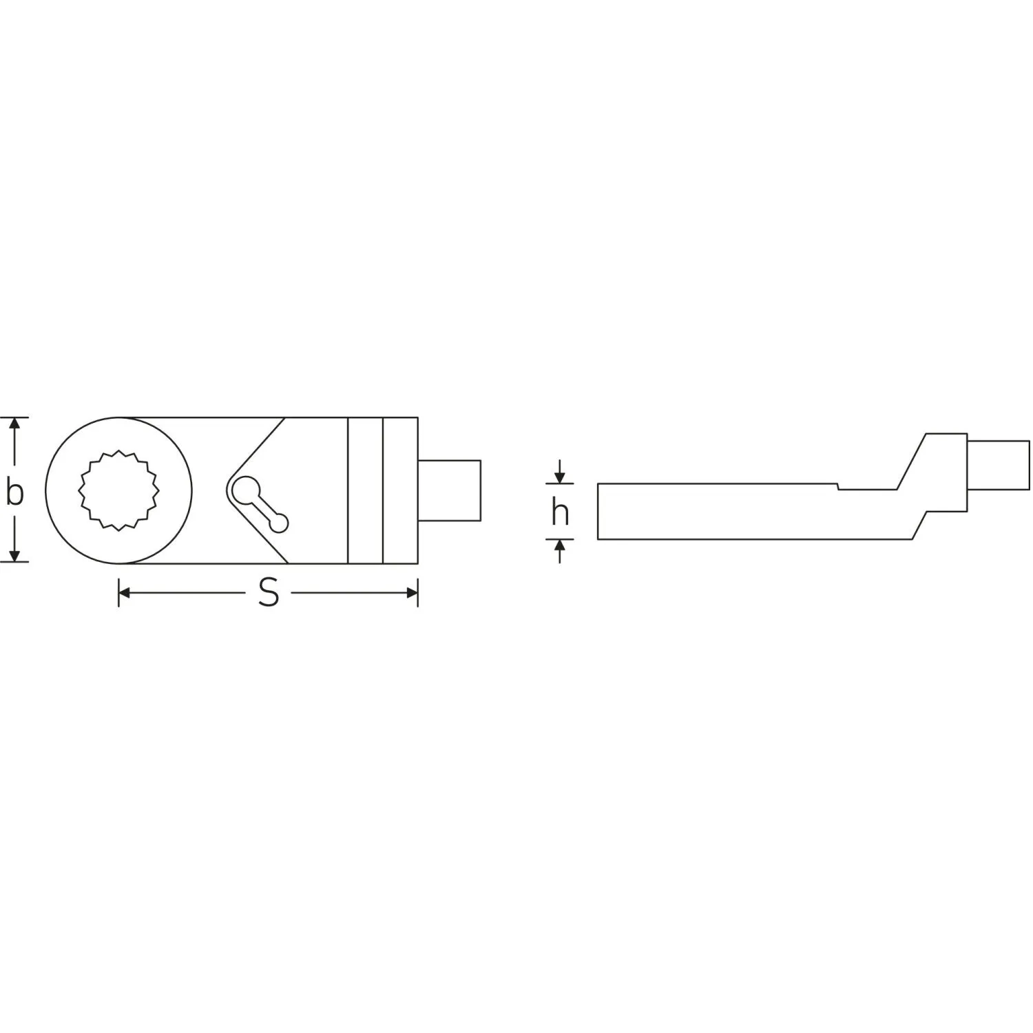 Stahlwille 58170122 Ring ratchet insert adapter
