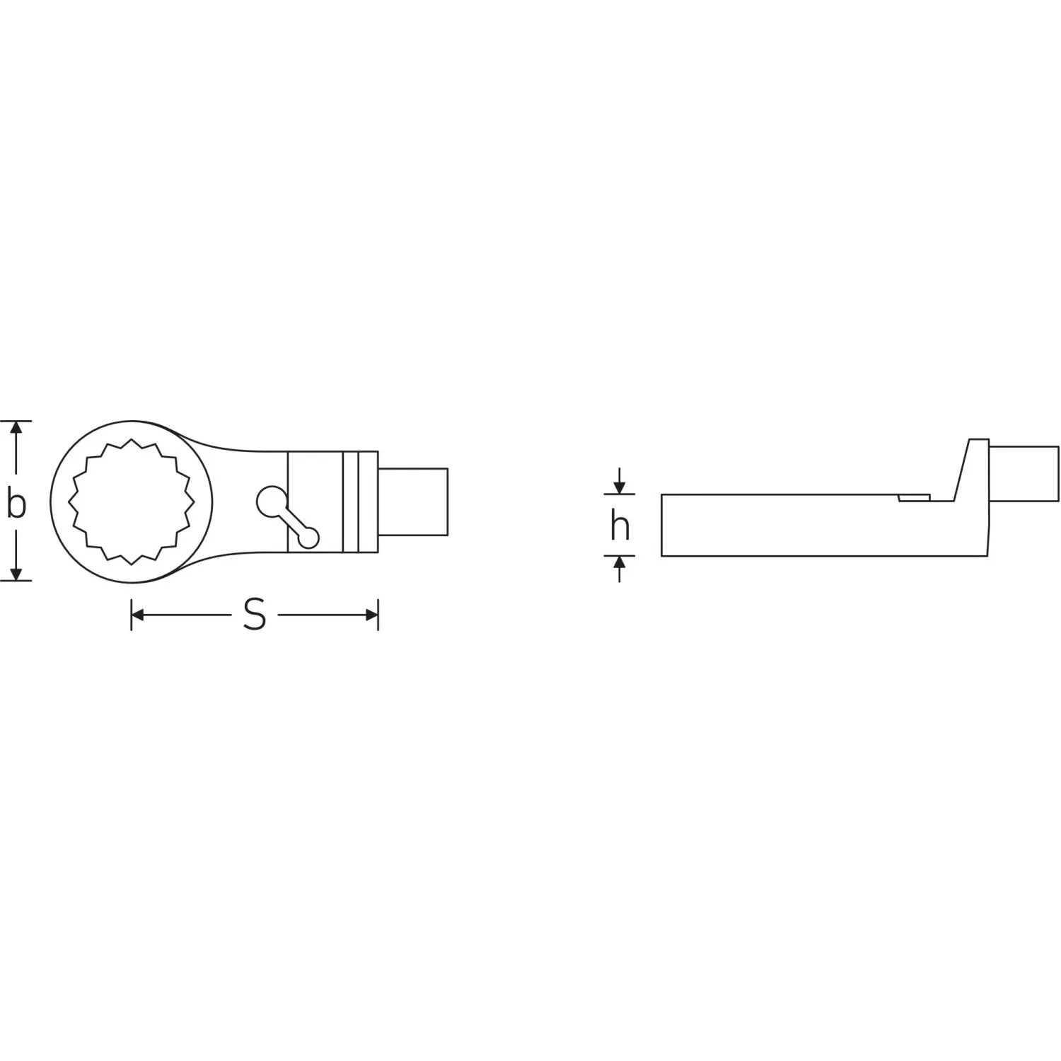 Stahlwille 58170217 Ring ratchet insert adapter