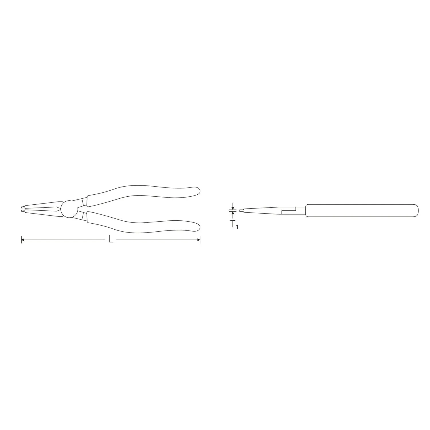 Stahlwille 65436100 Circlip pliers for internal circlips