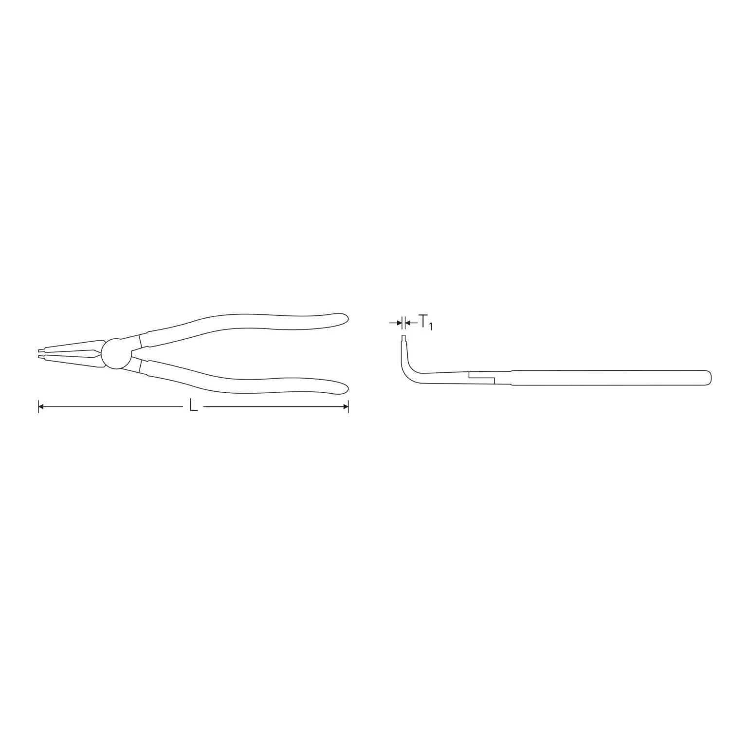 Stahlwille 65444141 Circlip pliers for internal circlips