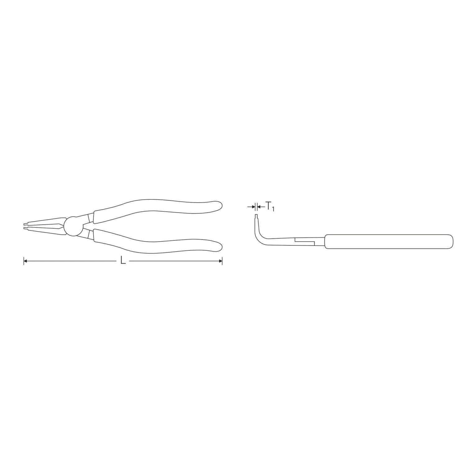 Stahlwille 65446111 Circlip pliers for internal circlips