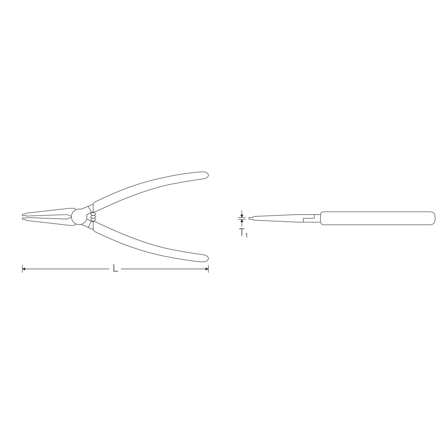 Stahlwille 65454104 Circlip pliers for external circlips