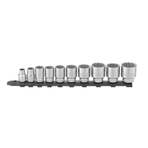 Stahlwille 96052010 Socket Spanner Set On Clip Rail 3/8 Inch, 10 Pcs