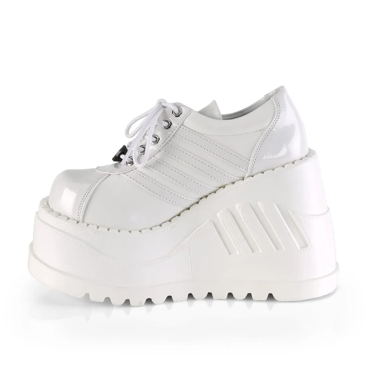 STOMP-08 White Patent -Vegan Leather