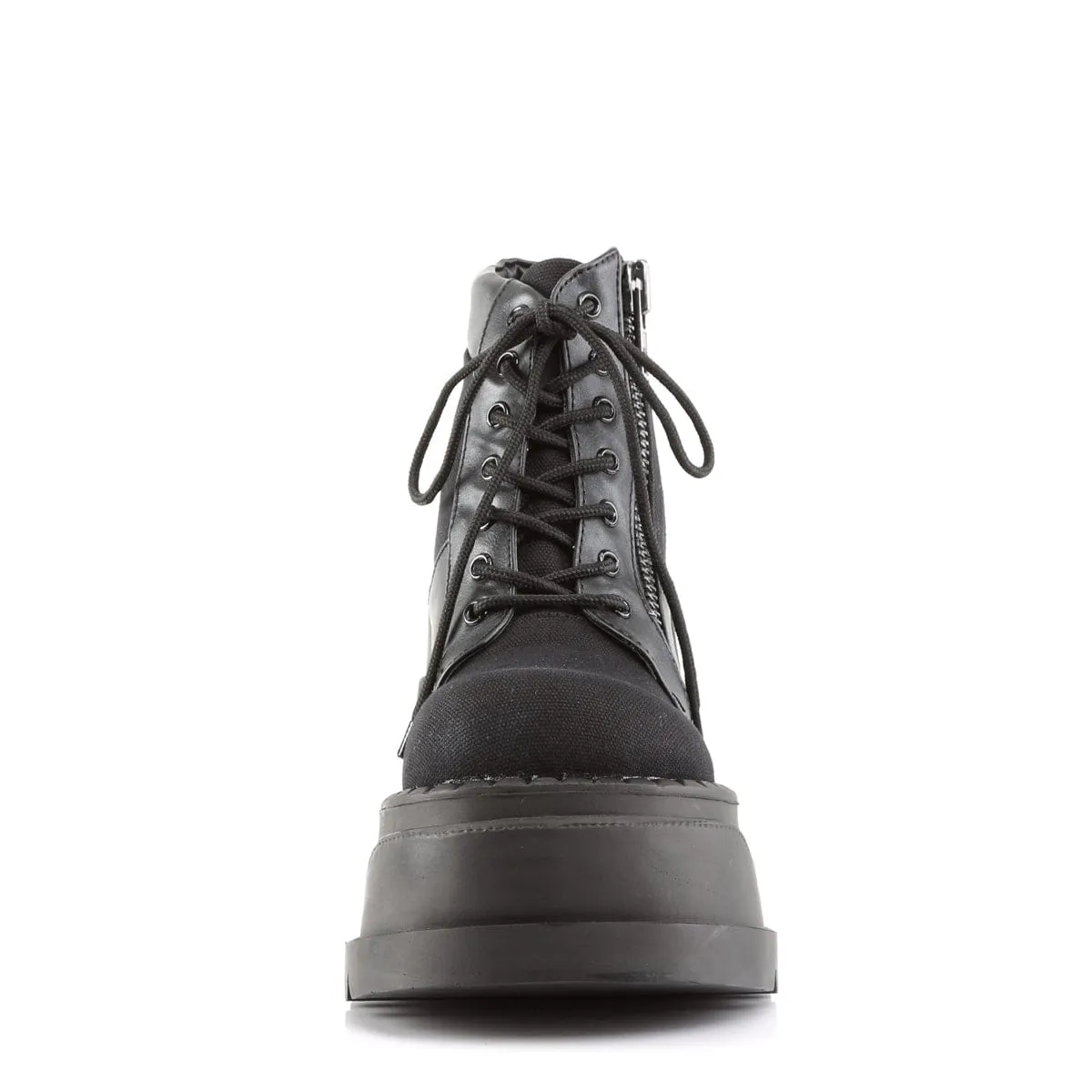 STOMP-10 Black Canvas-Vegan Leather