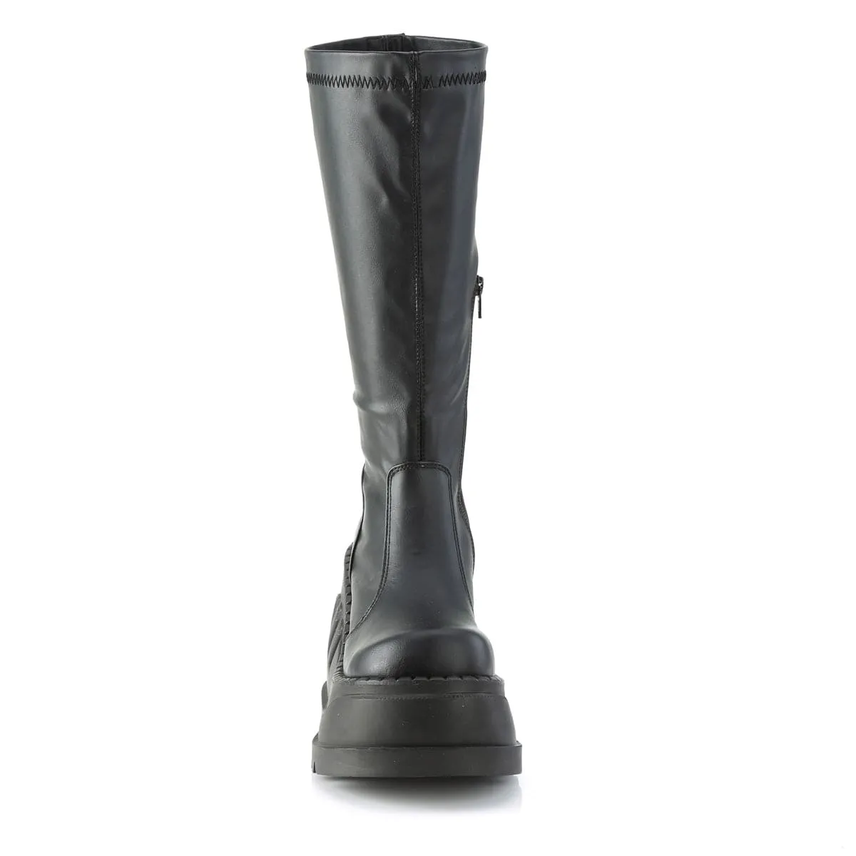 STOMP-200 Black Stretch Vegan Leather