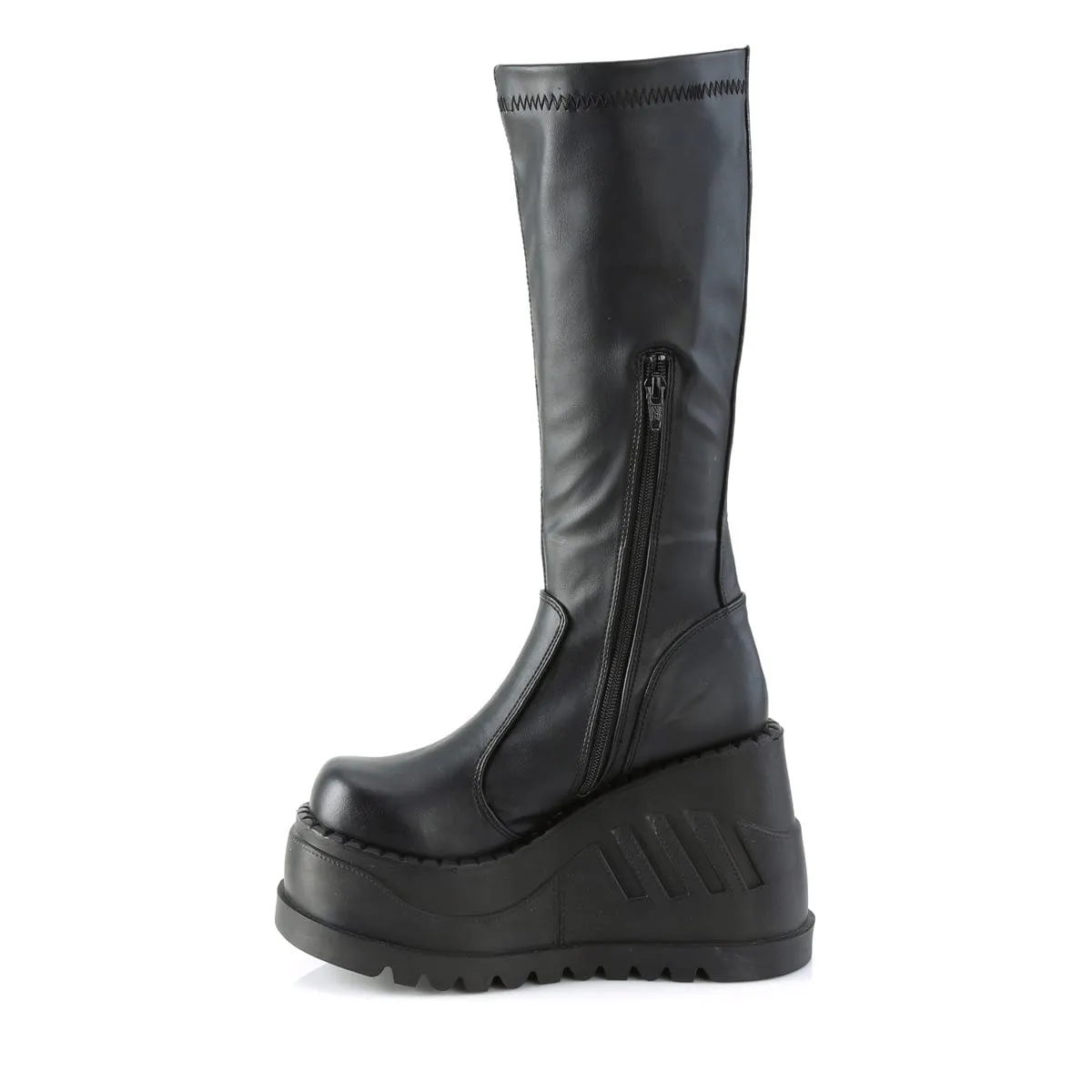 STOMP-200 Black Stretch Vegan Leather