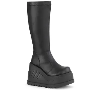 STOMP-200 Black Stretch Vegan Leather