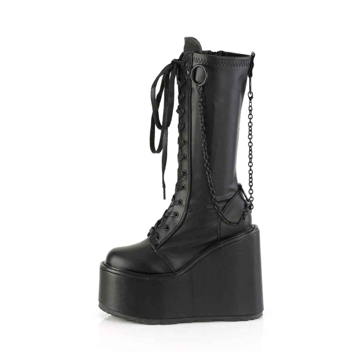 SWING-150 Black Stretch Vegan Leather