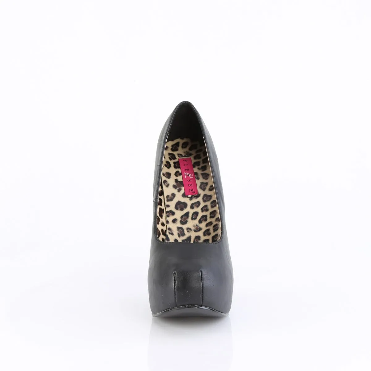 TEEZE-06W Black Faux Leather