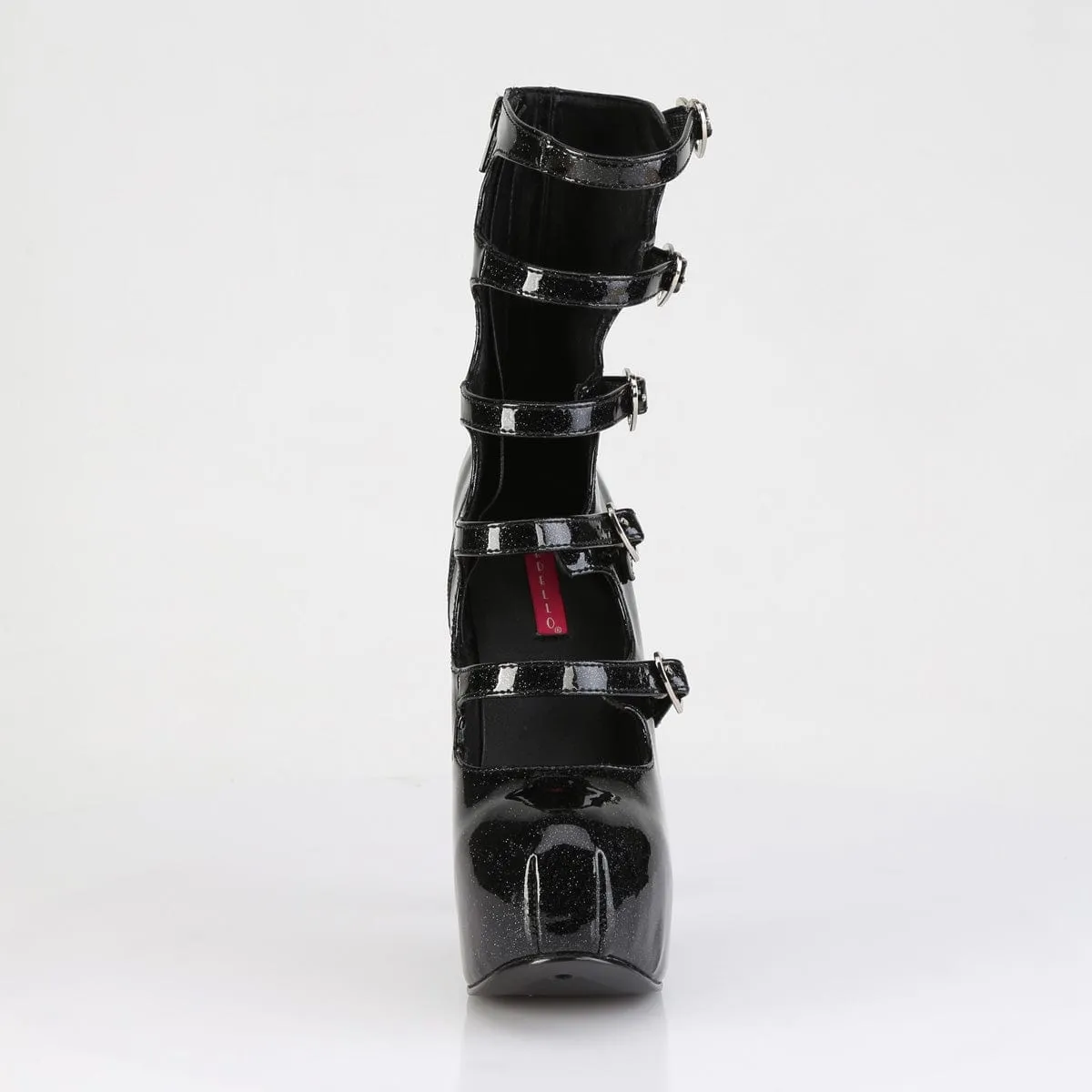 TEEZE-23 Black Glitter Pat Boots