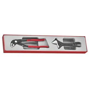 Teng Tools 2 Piece 10 Inch Quick Set Water Pump Plier & 8 Inch Alligator Adjustable Wrench Set - TTXMB02