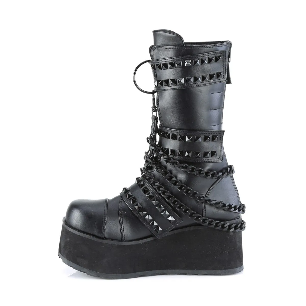 TRASHVILLE-138 Black Vegan Leather