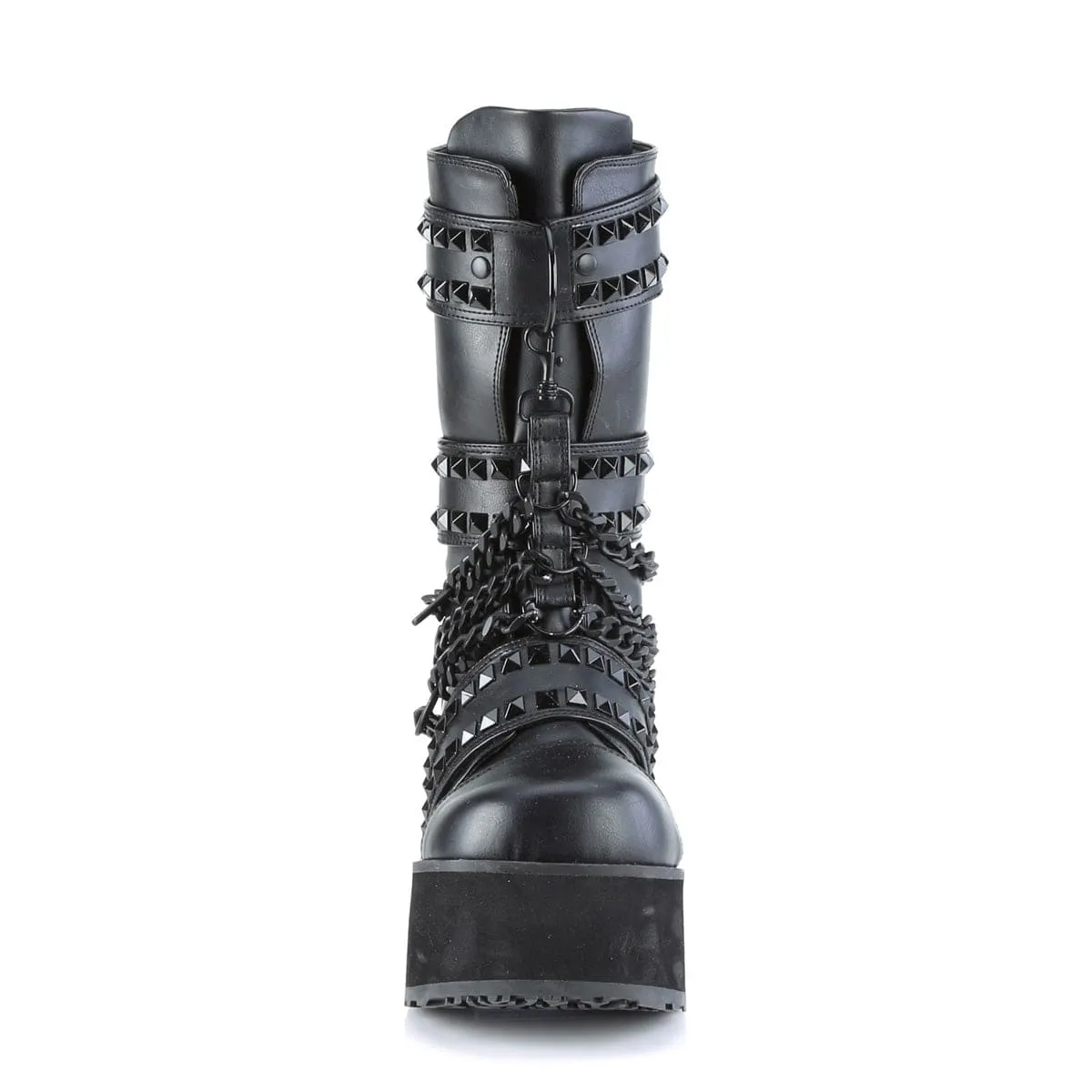 TRASHVILLE-138 Black Vegan Leather