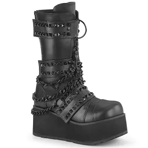 TRASHVILLE-138 Black Vegan Leather