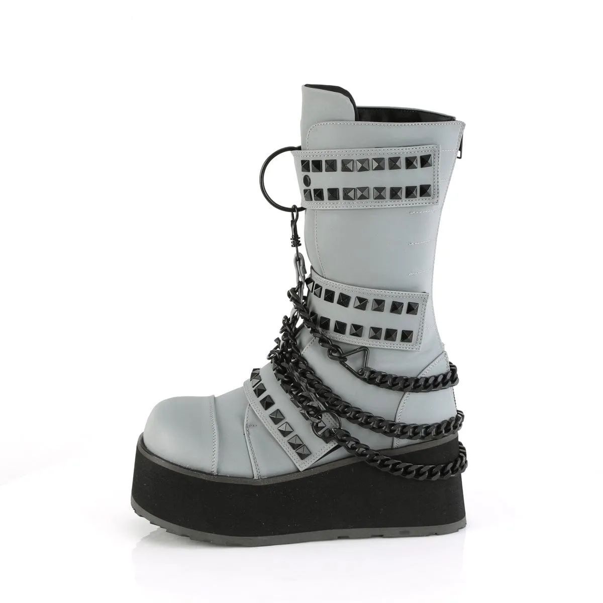 TRASHVILLE-138 Grey Multi Reflective Vegan Leather