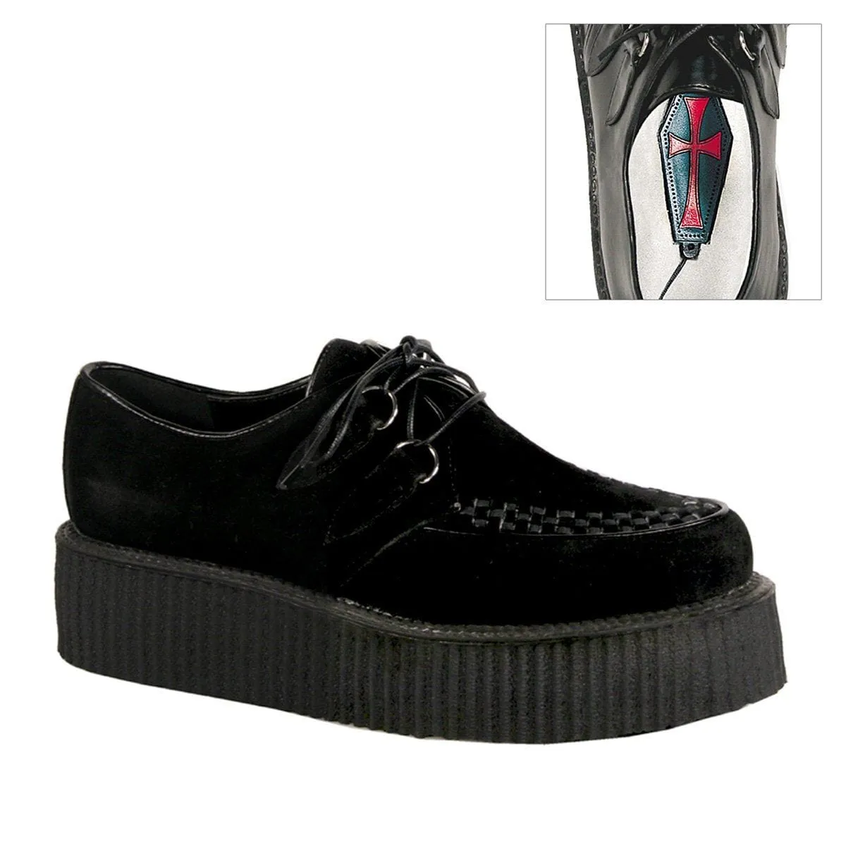 V-CREEPER-502S Black Vegan Suede