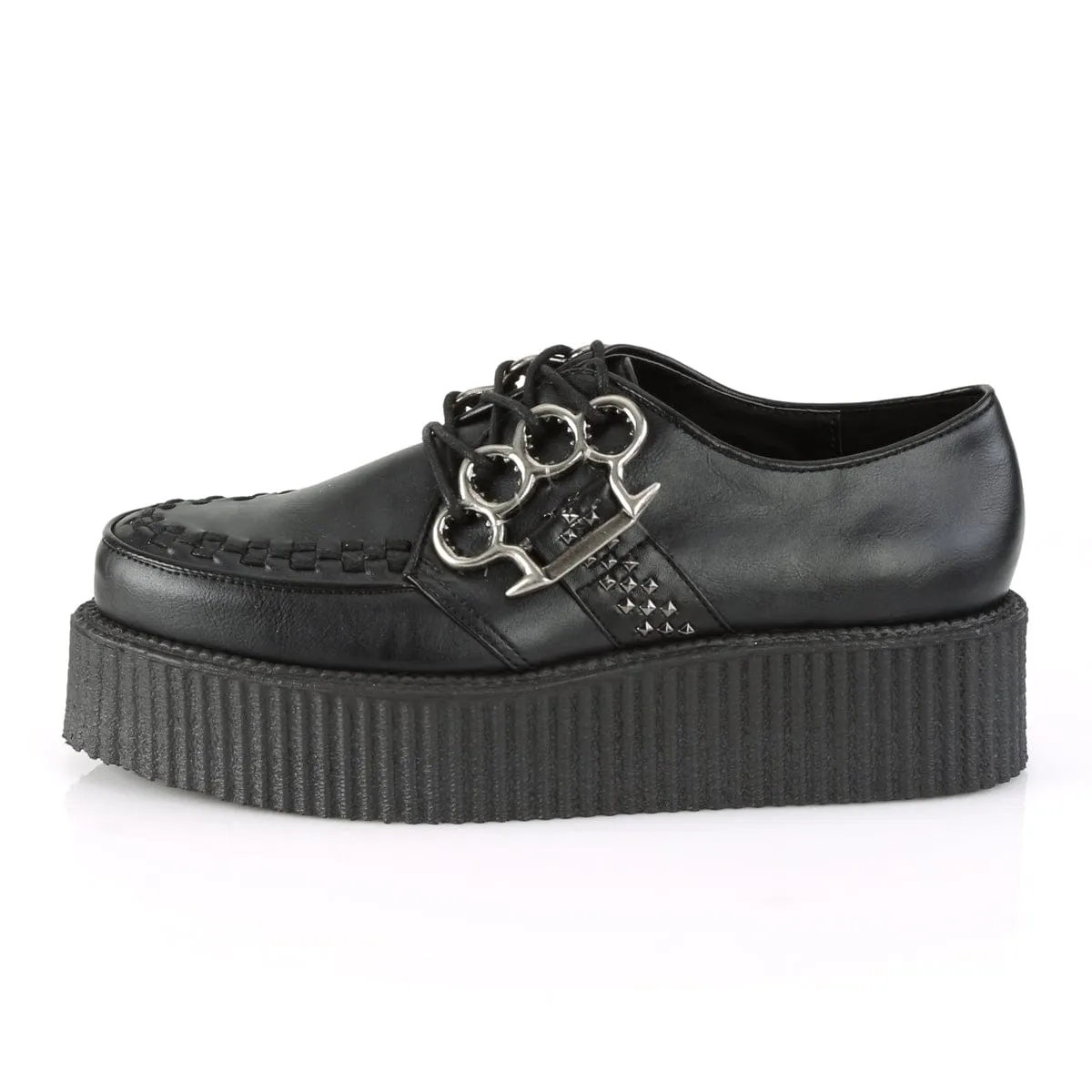V-CREEPER-516 Black Vegan Leather